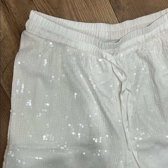 White Sequin Shorts - Picture 3 of 6